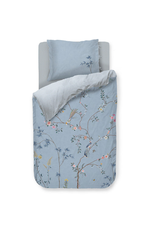 Pip Studio Bamboo Blossom kussensloop - Lichtblauw - 60 x 70 cm