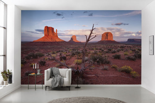 Sanders & Sanders fotobehang landschap beige en blauw - 450 x 280 cm - 612679