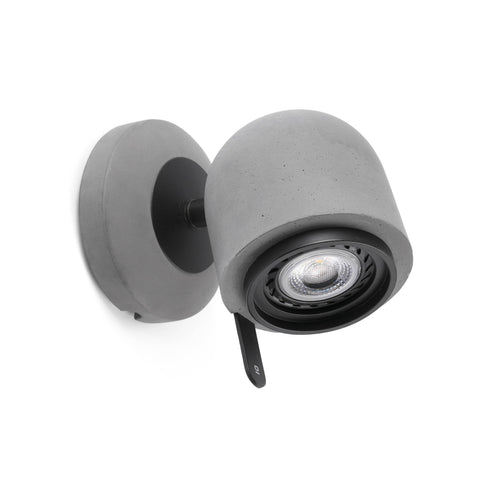 Faro Stone-1 - 1-lichts verstelbare wandspot voor binnen, grijs, GU10