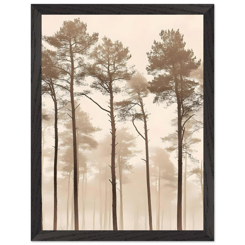 Artfulprints Poster met Lijst Boho – Silent woods   - 30x40 cm - beige