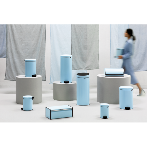 Brabantia NewIcon Pedaalemmer, 12 liter, kunststof binnenemmer - Dreamy Blue