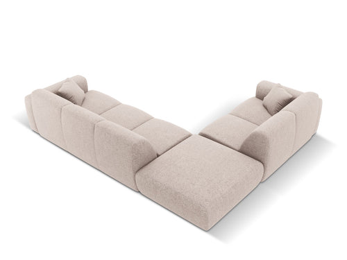 Cosmopolitan Design linker hoekbank Nolio 4-zits, chenille, beige - 250x315x72cm
