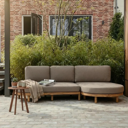 WOOOD loungeset tuin rechts Zinto - Metaal - Zand - 83x300x100