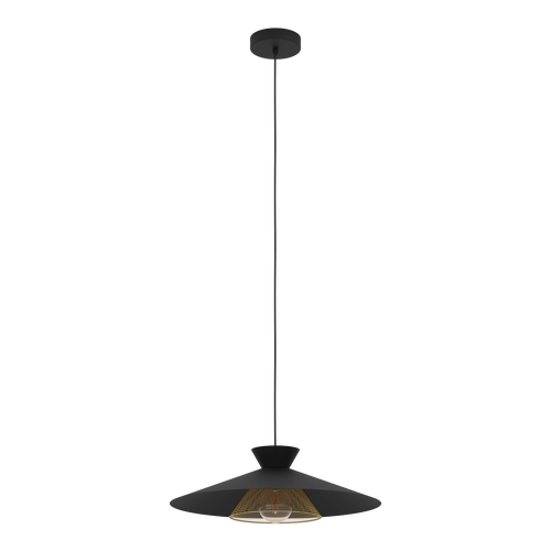 EGLO hanglamp Grizedale - e27 - ø 50 cm - zwart/goud - staal - vtwonen shop