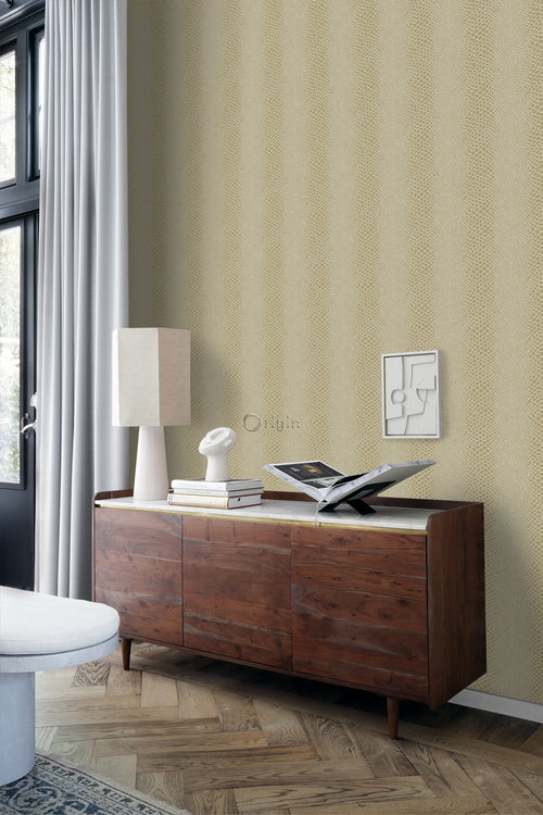 Origin Wallcoverings behang slangenprint glanzend brons - 53 cm x 10,05 m - 347341 - vtwonen shop