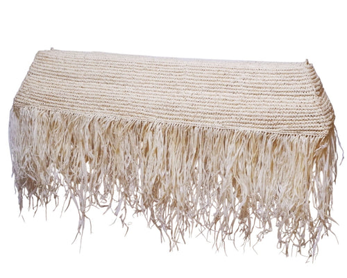 Furnilux Furni-Handgemaakte Hanglamp van Sisal en Rafia – Langit 410 - Natuurlijke Boho Plafonnière -XXL 120x30x25 cm