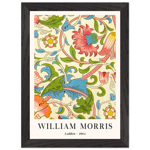 Artfulprints Poster met Lijst William Morris - Lodden 1884   - A4 21x29.7 cm - Meerkleurig