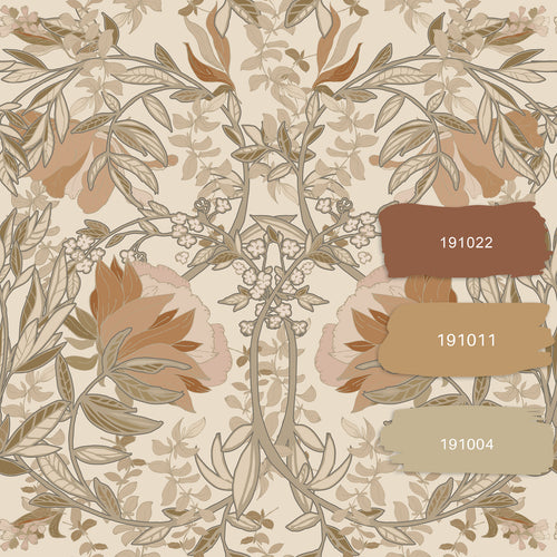 ESTAhome behang vintage bloemen in art nouveau stijl beige 53 cm x 10.05 m 139459