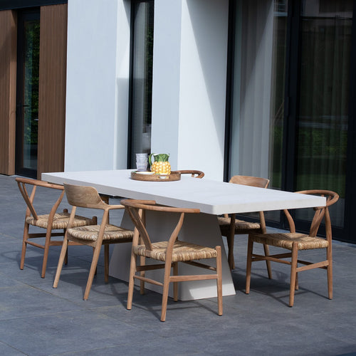 Giga Meubel Tuintafel Avia - Rechthoek 160cm - Beige Eco Composiet