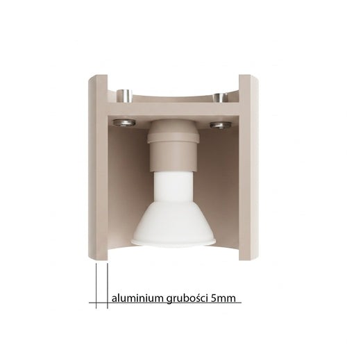 Sollux Lighting Plafondlamp ORBIS 2 taupe - 26x10x12cm