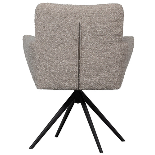 WOOOD draaistoelen Vinny - Bouclé - Zand - Set van 6