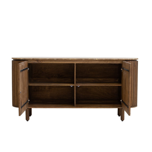 Giga Meubel Dressoir  - Mangohout/Travertin - Bruin - 175cm - vtwonen shop