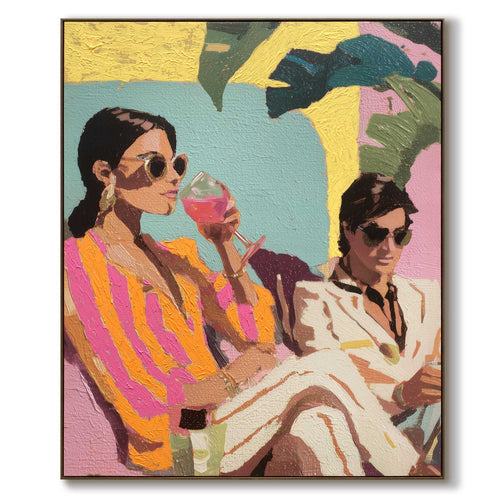 Reinders Cocktails in de zon mixed media -  meerkleurig/multi color - keuken - 120x100cm