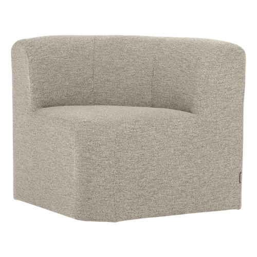 WOOOD eetbank hoek met rugleuning Mojo Base - Bouclé - Beige - 83x80x80