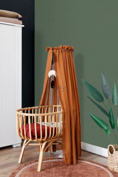 ESTAhome behang linnenstructuur donkergroen - 53 cm x 10.05 m - 139240