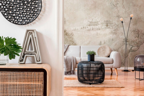 One Wall one Role fotobehang oosters motief beige - 371 x 280 cm - AS-382471 - vtwonen shop