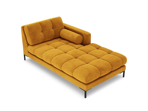 Cosmopolitan Design rechter chaise longue Bali flueel, geel - 185x102x75cm