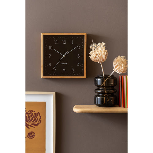 Karlsson wandklok Neat Cuadrado - zwart - 4.5x29.2x29.2cm