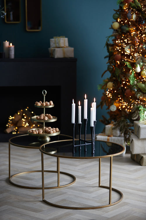 Light & Living salontafel DUARTE - Ø75x44cm - goud - Set van 2 - vtwonen shop