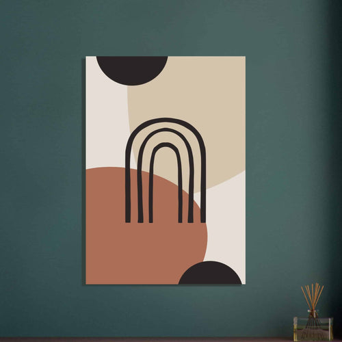 Artfulprints Poster met Lijst Boho - Natural arches   - 30x40 cm - Terracotta