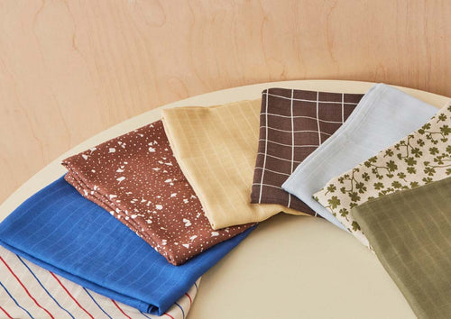 OYOY Keukenstof - Set van 2 Iro - organisch katoen