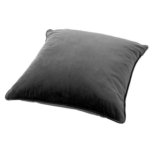 FINN - Kussenhoes 45x45 cm - velvet - effen kleur - Charcoal Gray - antraciet