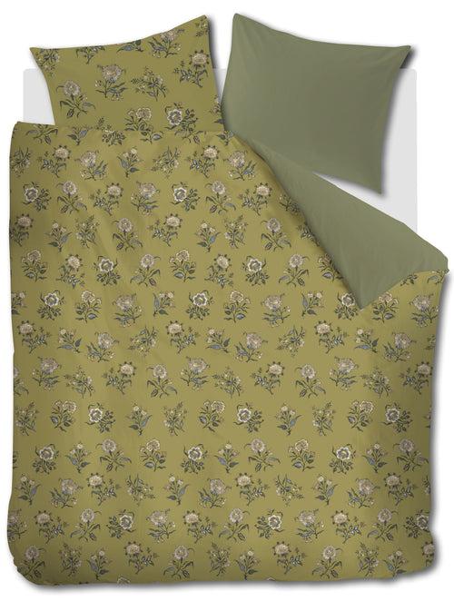 At Home by BeddingHouse Dekbedovertrek Bygone - 240 x 200 cm - Olive Green