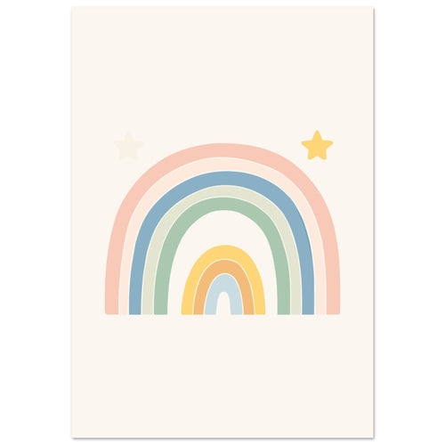 Artfulprints  Pastel rainbow II   poster 50x70 cm - vtwonen shop