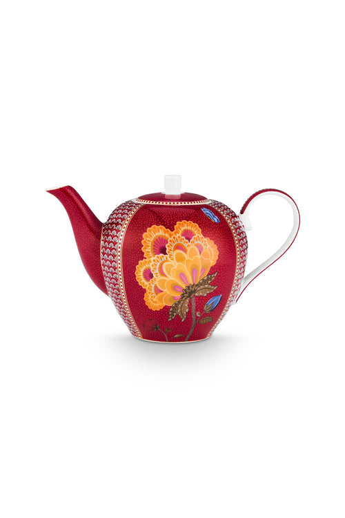 Pip Studio - Blooming Tales Fantasy Dark Red - Theepot Large - Theekan - 1,6L