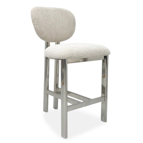 DÉJA Living Barstoel Bjerka - Beige/Chrome - vtwonen shop