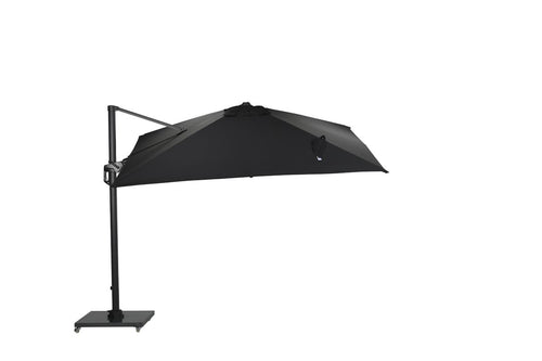 Hawaii Big Pole II parasol - 350x350 cm - carbon black - royal zwart