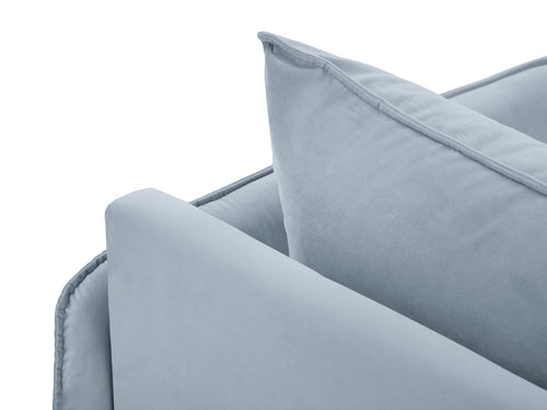 Cosmopolitan Design rechter chaise longue Vienna flueel, lichtblauw - 170x110x95cm