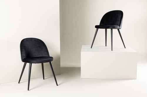 Rebellenclub Eetkamerstoel Carzorla - Set van 2 - Zwart