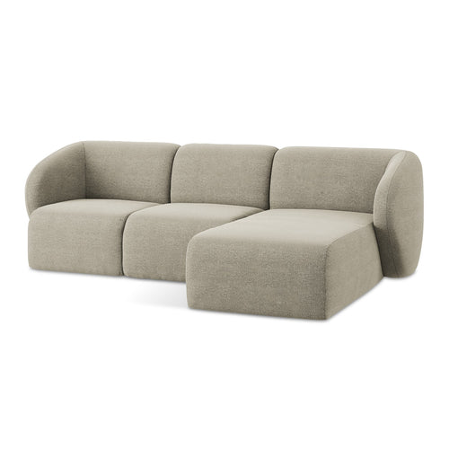 LaMiaSofa hoekbank rechts Cervo - bouclé - taupe - 248x166x99