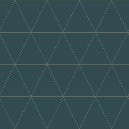 Origin Wallcoverings behang grafische driehoeken blauw - 53 cm x 10.05 m - 347715