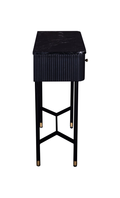 Giga Meubel Halkastje - Zwart Marmer - 90x33x80cm