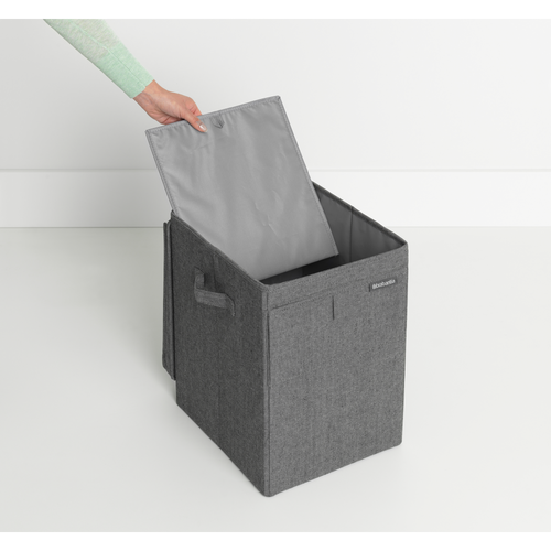 Brabantia Wasbox stapelbaar, 35 liter - Pepper Black