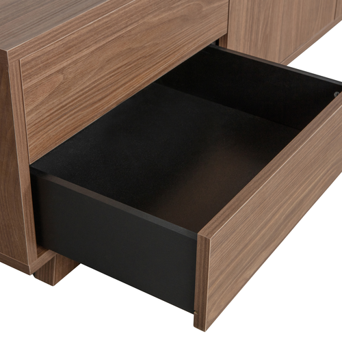 WOOOD tv-meubel Seppe - Noten fineer - Noten - 42x160x44 - vtwonen shop