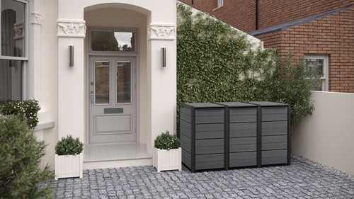 Keter Hide Away Containerberging - 3x 240L - Antraciet - vtwonen shop