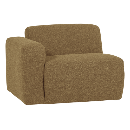 WOOOD 1-zits bank arm links Mojo Base - Bouclé - Geel/Bruin - 74x105x97
