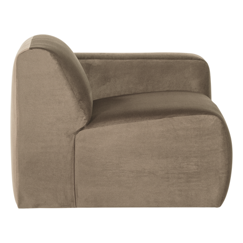 WOOOD 1-zits bank arm rechts Mojo Base - Velvet - Khaki - 74x105x97