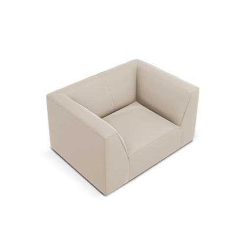 Cosmopolitan Design - Fauteuil Siena flueel beige - 92x120x69cm