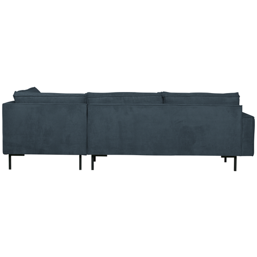 WOOOD hoekbank rechts Arwin - Ribstof - Staalblauw - vtwonen shop