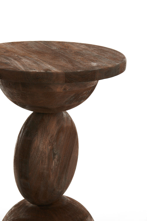 Light & Living bijzettafel MIRTO - Ø40x50cm - bruin - vtwonen shop