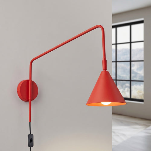 Sollux Lighting Wandlamp NOX rood - 14x61x30cm
