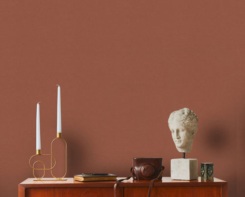 Livingwalls behang effen terracotta - 53 cm x 10.05 m - AS-392661 - vtwonen shop