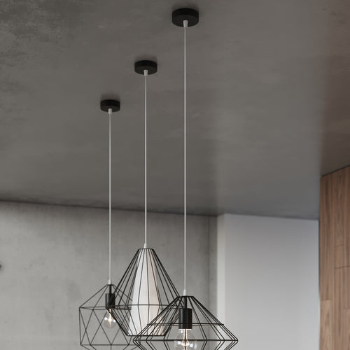 Sollux Lighting Hanglamp UMBERTO zwart - 32x32x120cm