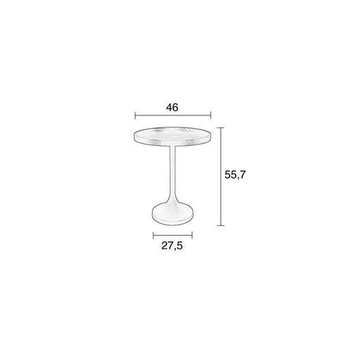 Zuiver Jason Bijzettafel Rond 46 cm Zwart - vtwonen shop