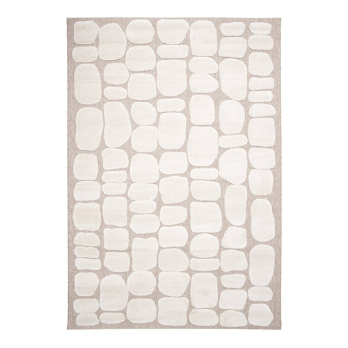 AFK Living vloerkleed Galet - reliëfeffect - beige - 160 x 230 cm