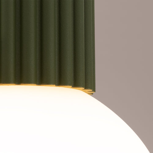 Sollux Lighting Plafondlamp HALO olijfgroen IP44 - 12x12x21cm